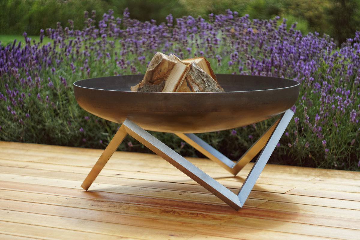 Memel Stainless and Rusting Steel Wood Burning Fire Pit & Reviews